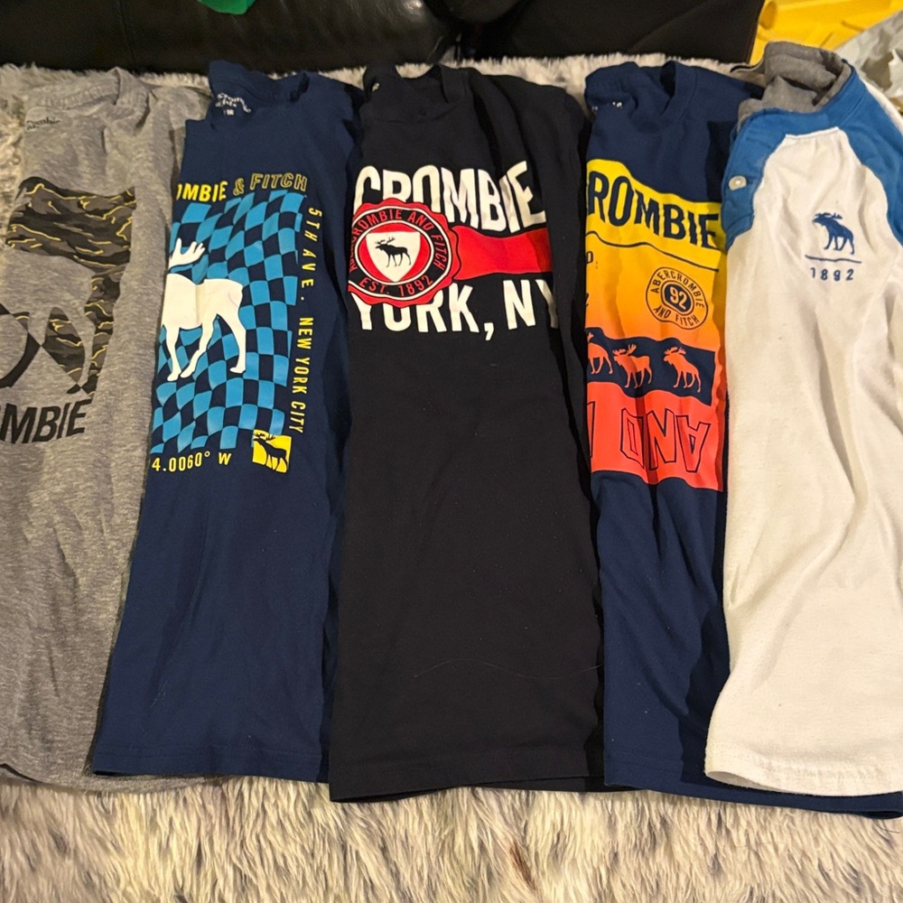 Abercrombie Kids Boys Graphic Tee - Navy/Black/Gray/White